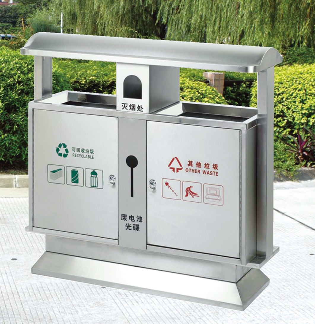 濟(jì)南不銹鋼垃圾桶，東營不銹鋼分類果皮箱